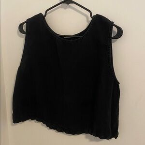 Black Gillian Stevens linen top